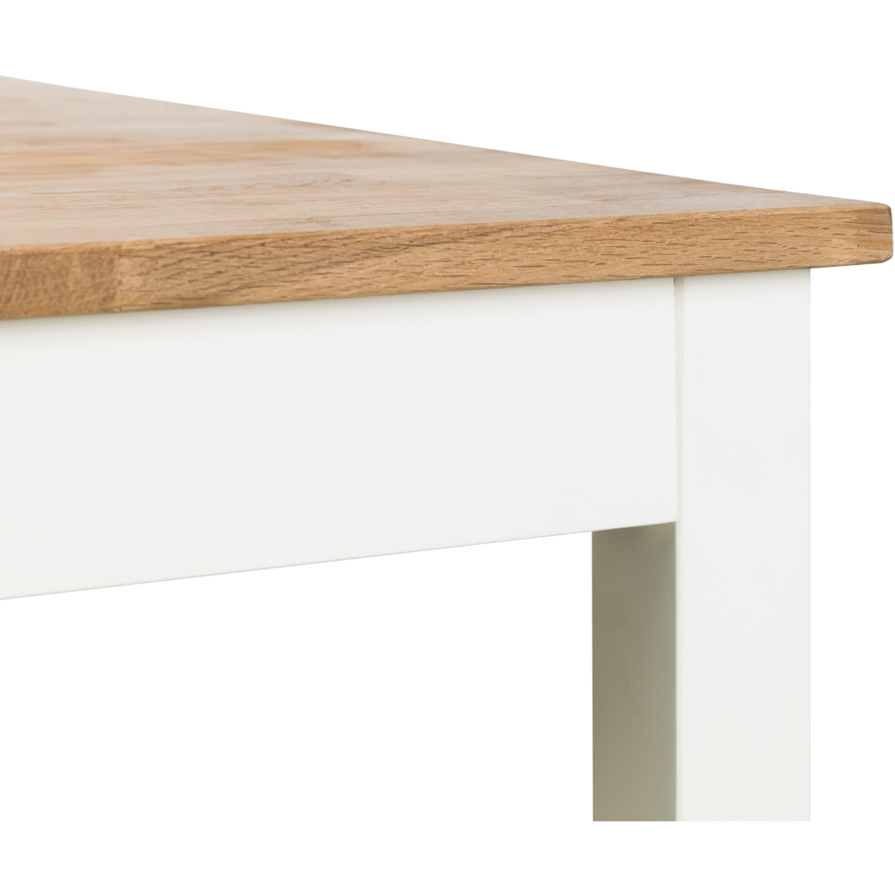 Julian Bowen Coxmoor 4 Seater Rectangular Dining Table Ivory and Oak Image 7