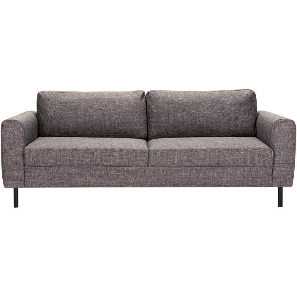 Florence Omaha 3 Seater Light Grey Basel Fabric Sofa Image 3