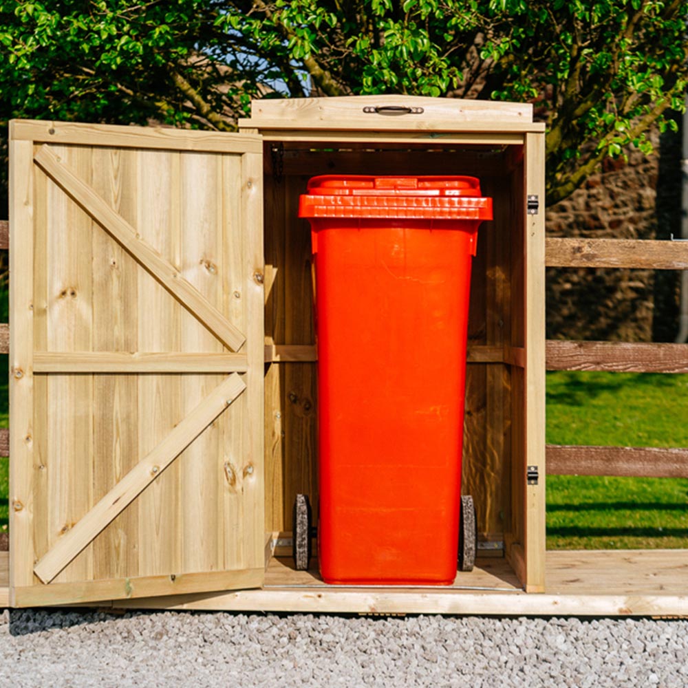 The Garden Village Chatburn 360L Single Wheelie Bin Shed Image 8