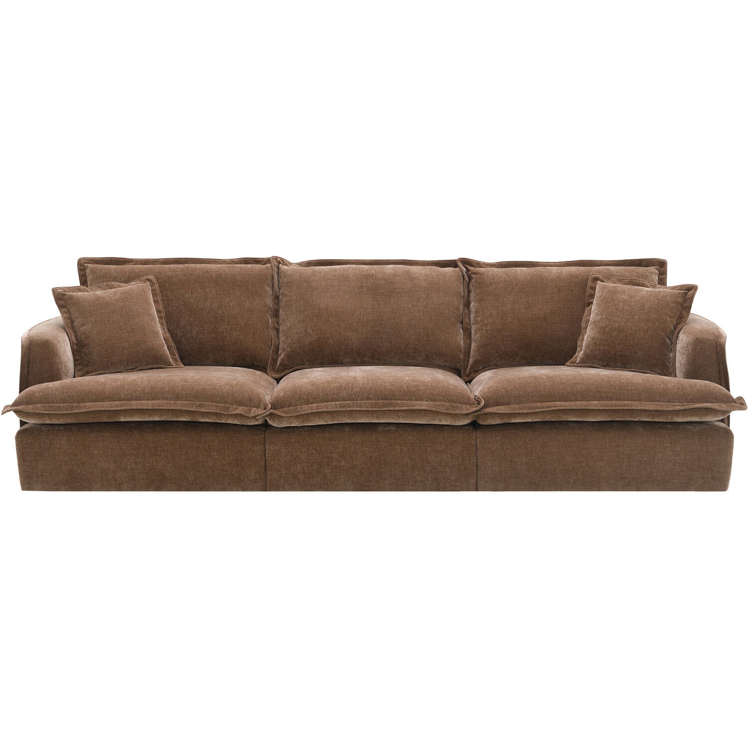 Molly 3 Seater Sofa with Ottoman - Brown Image 5