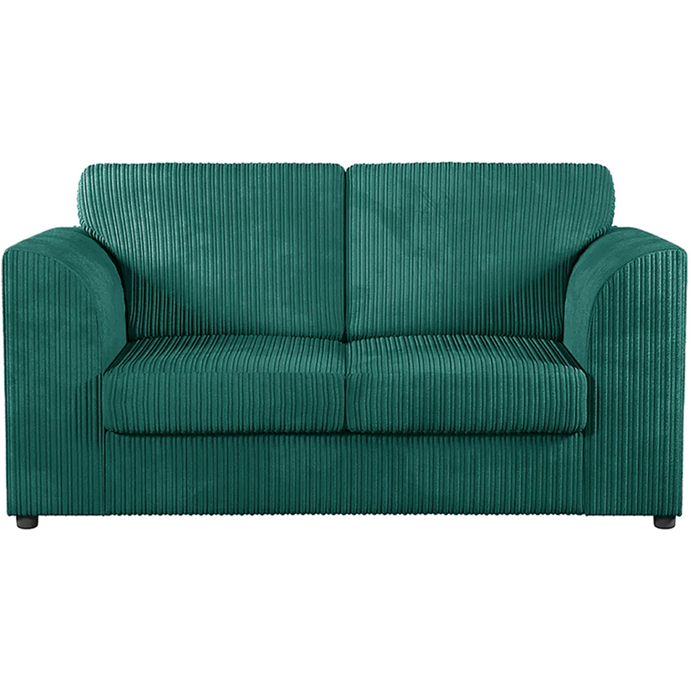 Luxor 6 Seater Teal Jumbo Cord Sofa Suite with Full Back Image 4