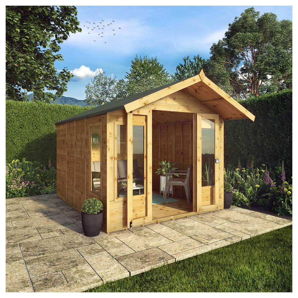 Mercia 10 x 8ft Double Door Premium Sussex Traditional Summerhouse Image 2