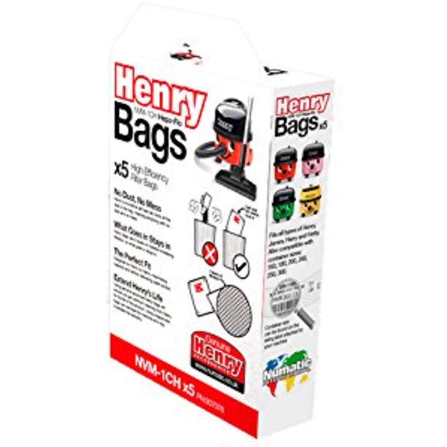 Pack of 5 Henry HepaFlo Vacuum Bags Image 3