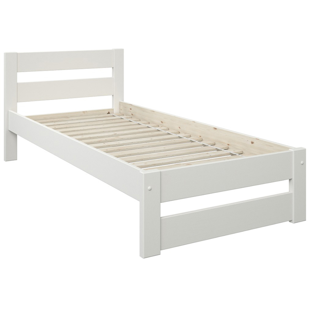 Noomi Tera Single White Bed Frame Image 2
