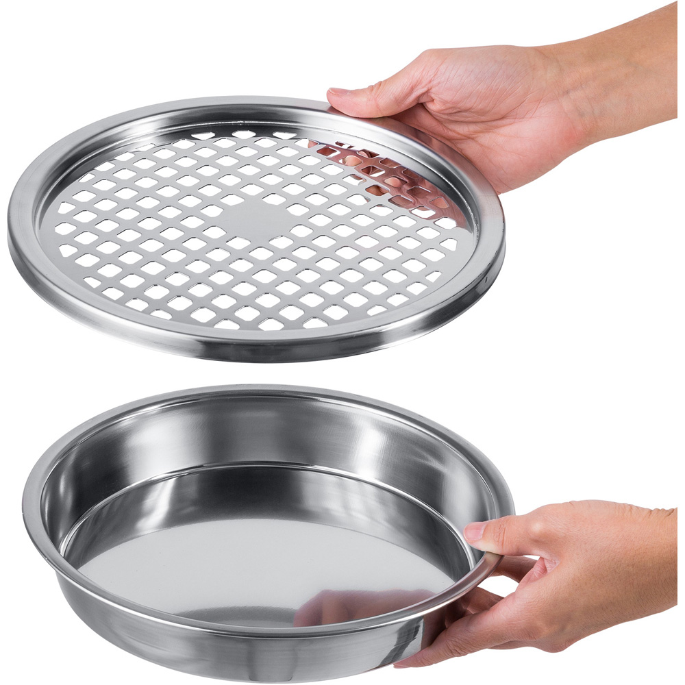 tectake Black Ashtray with Bin Image 3