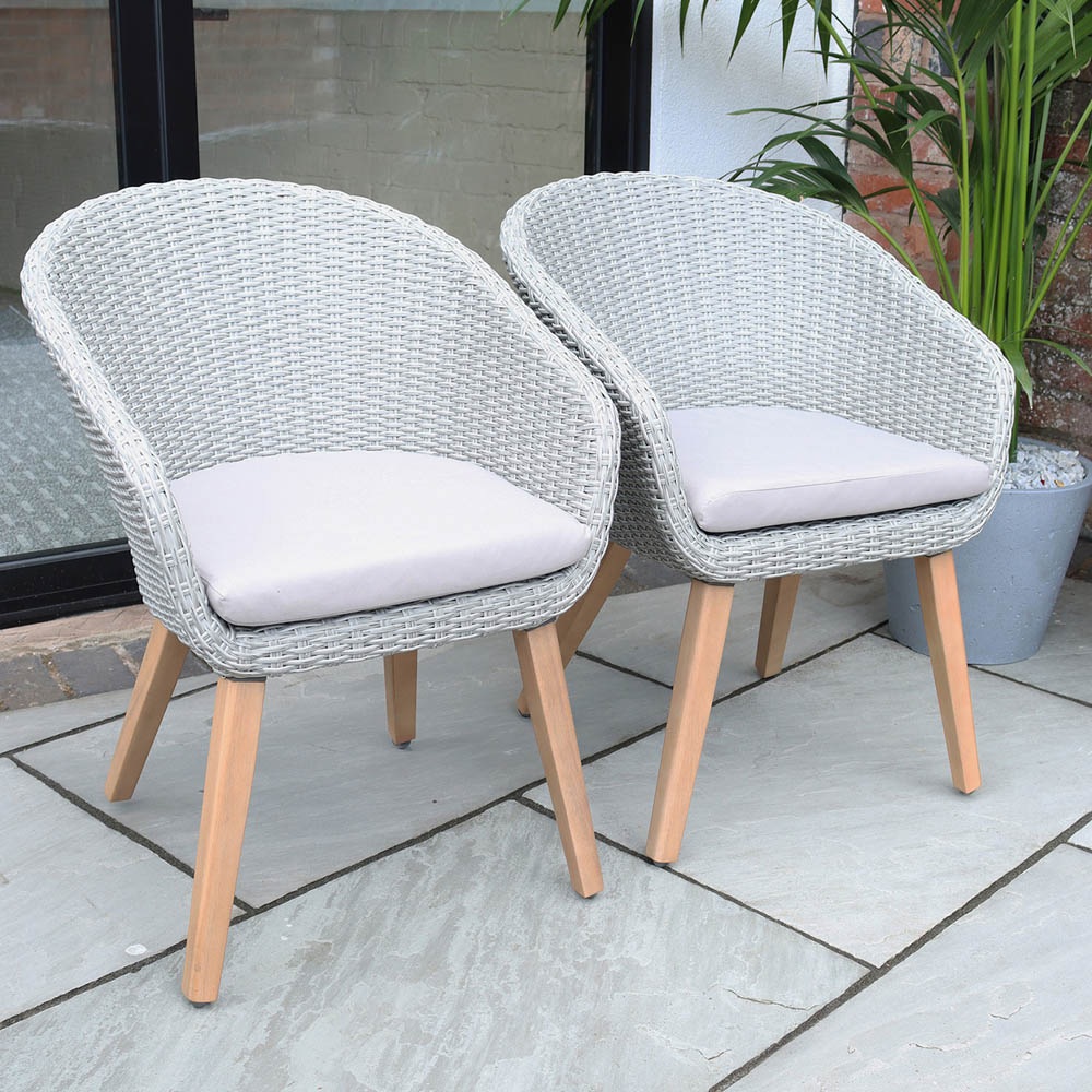 Royalcraft Lune Sol 4 Seater Round Concrete Dining Set Image 6