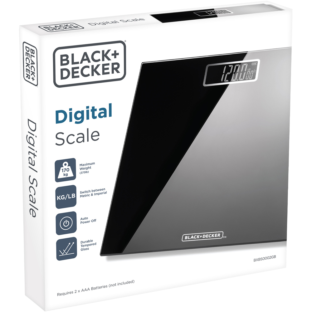 BLACK+DECKER Black Bathroom Scale Image 3