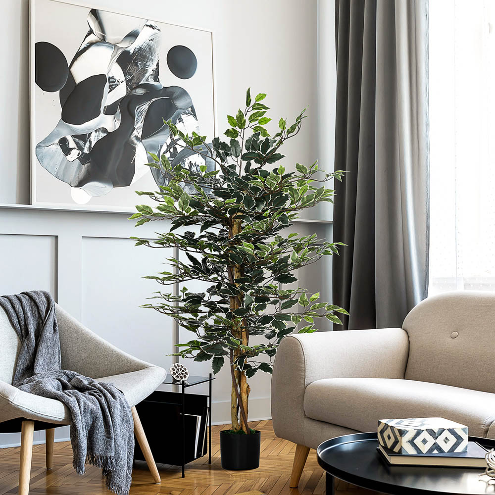 Portland Ficus Tree Artificial Plant In Pot 4.2ft Image 4