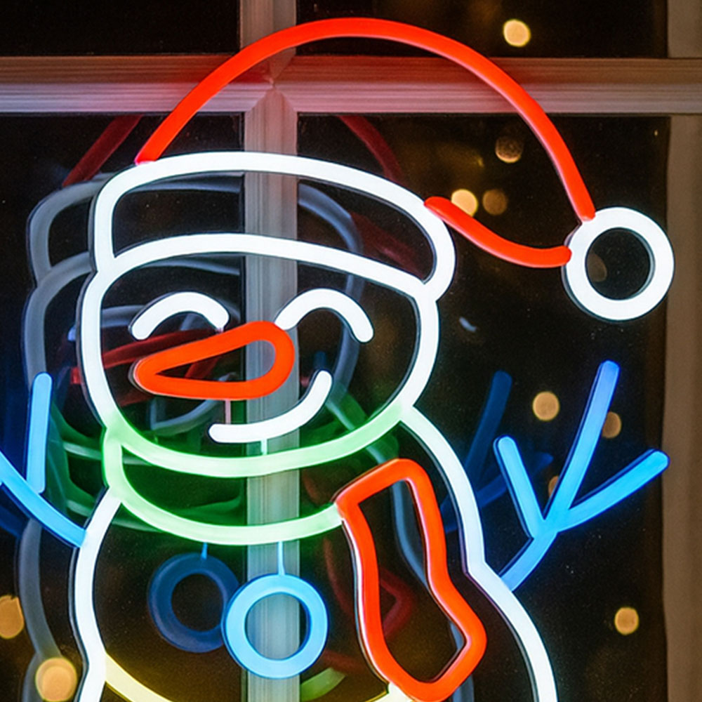 Xmas Haus Neon LED Snowman 40 x 35cm Image 2