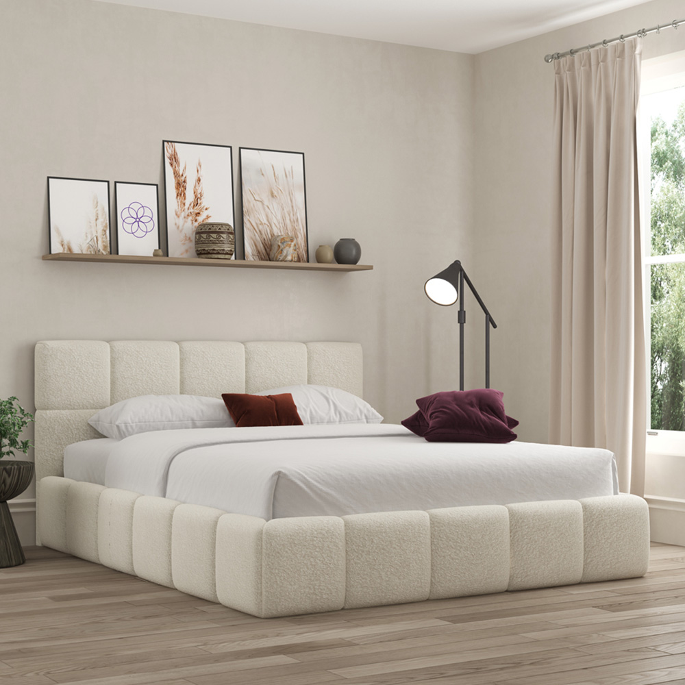 DS Living Ovella Super King Size Ivory Cubed Bed Frame Image 4