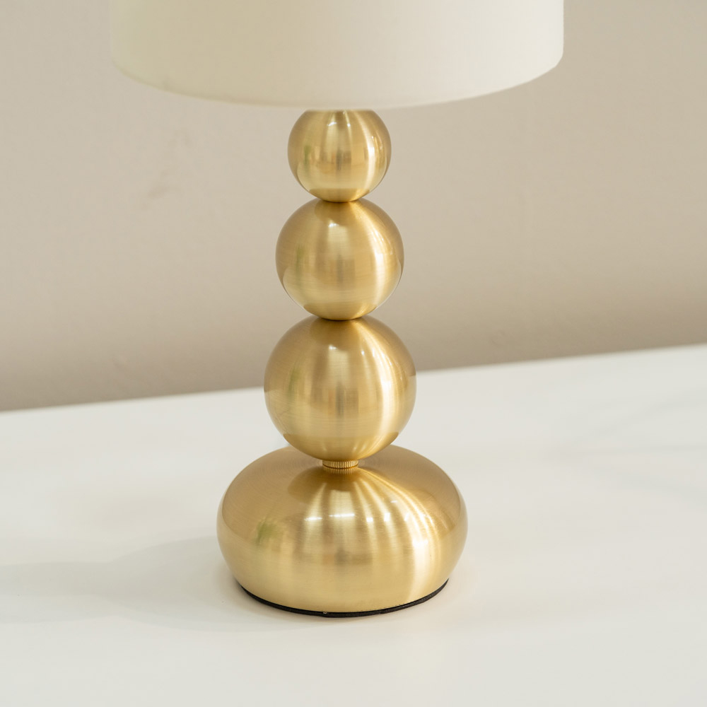 ValueLights Marissa 2 Pack Gold Stacked Ball Touch LED Table Lamp Image 5