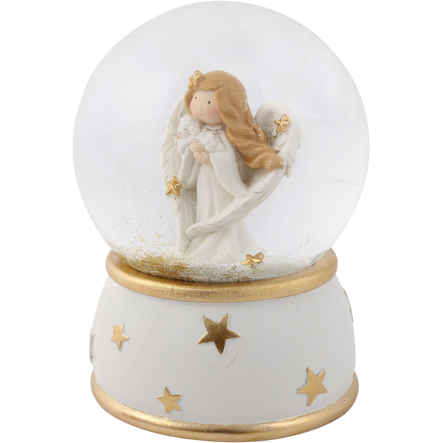 Musical Angel Snowglobe - White Image 2