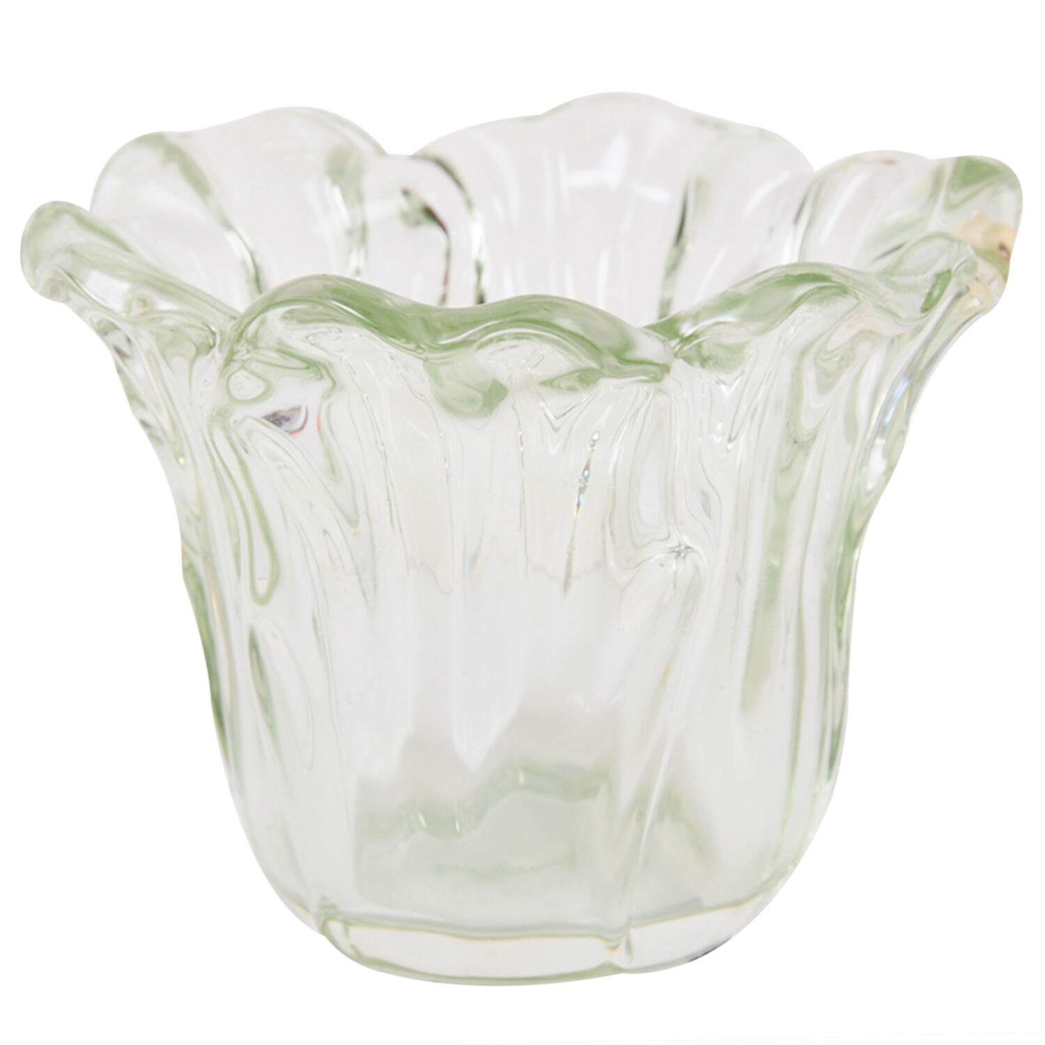 Tulip Glass Tealight Holder - Yellow, Clear, or Green Image 5