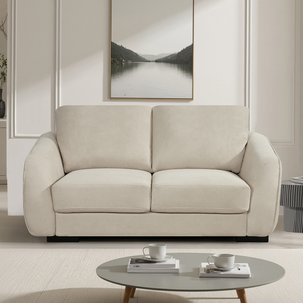 Artemis Home Fairview 2 Seater Brown Fabric Sofa Image 3