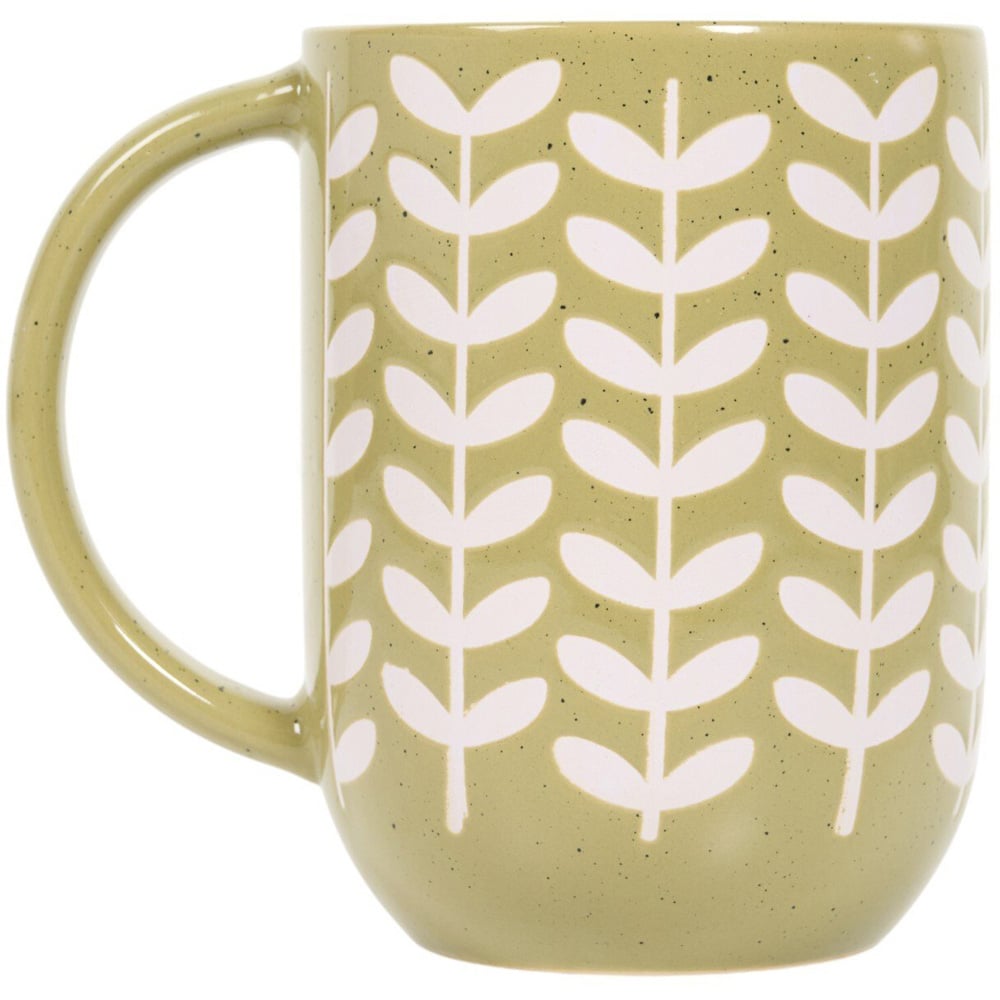 Plant Speckled Glazed Mug Olive Image 3
