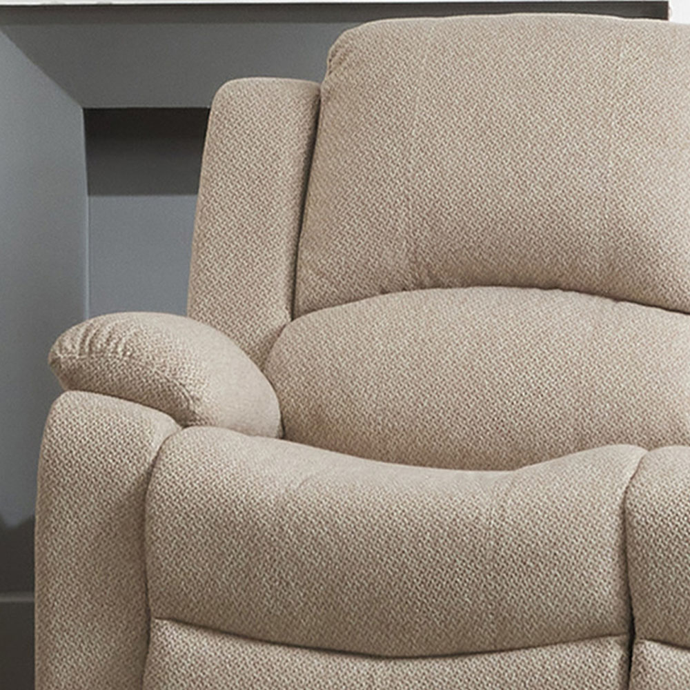 Marldon 2 Seater Beige Manual Recliner Sofa Image 3