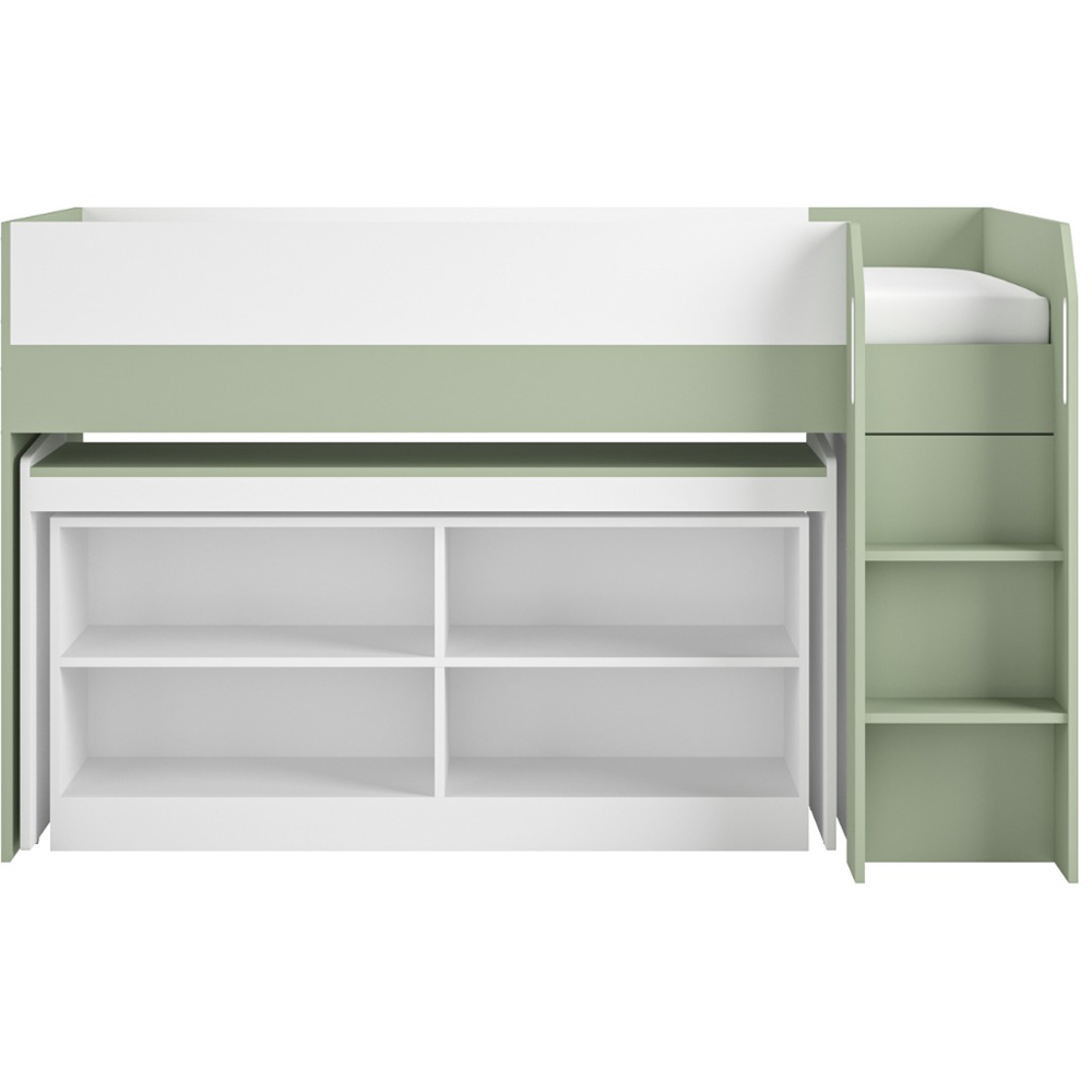 Flair Aiden Single Olive Green Cabin Bed Mid Sleeper Image 3