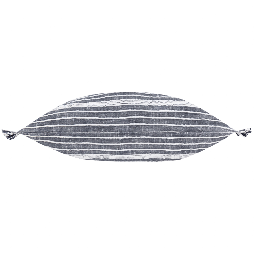 Yard Tide Textured Stripe Blue Polyester Filled Outdoor Cushion Image 2