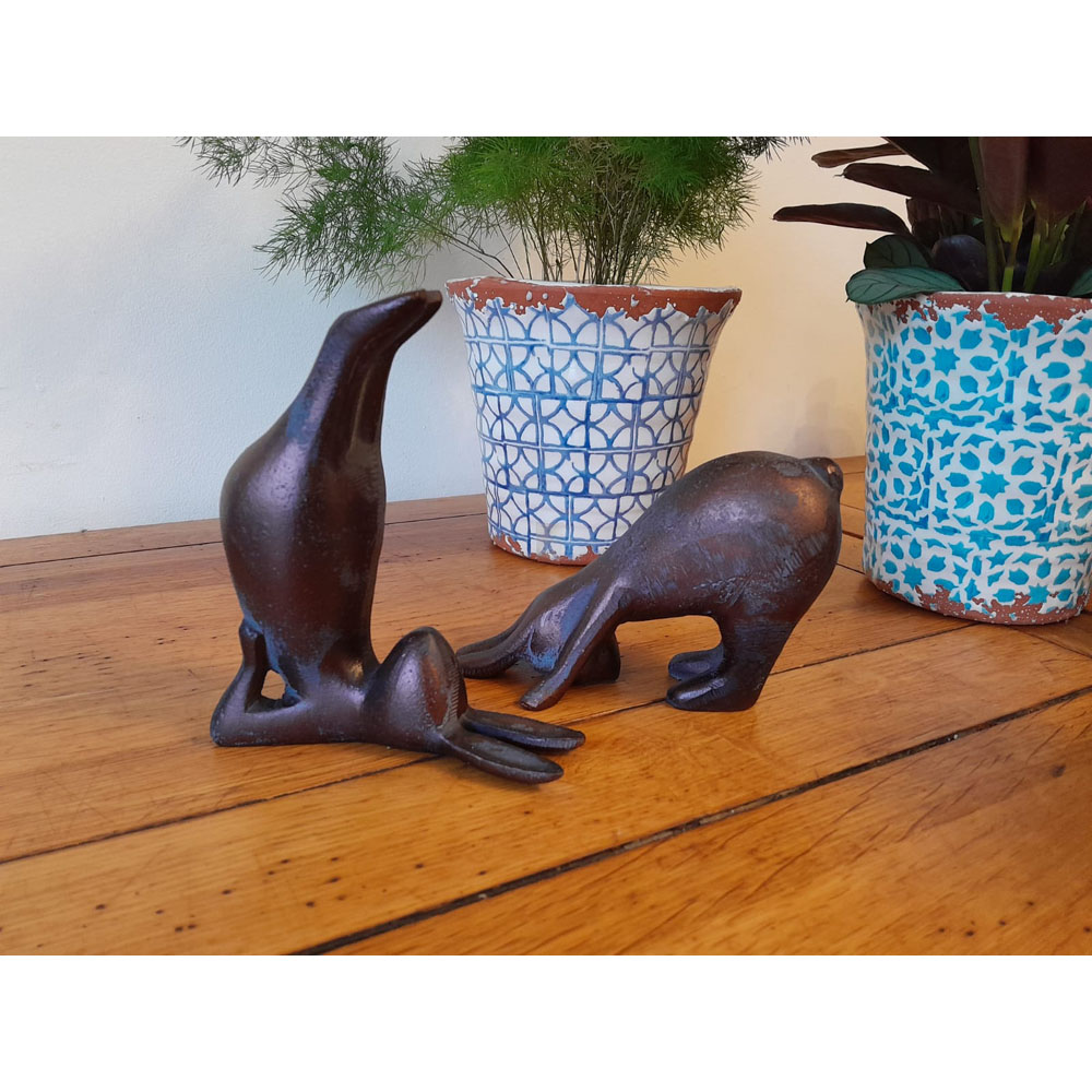Inspirational Gifting 2 Piece Yoga Bunnies Polystone Resin Garden Ornament Set Image 6