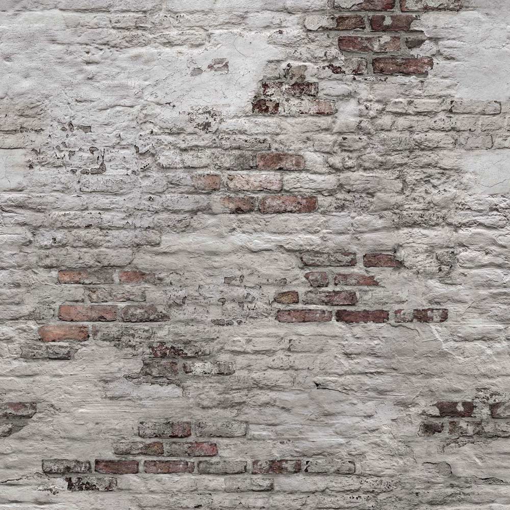 Grandeco Brick Grey and Red 3 Lane Wall Mural Image 2