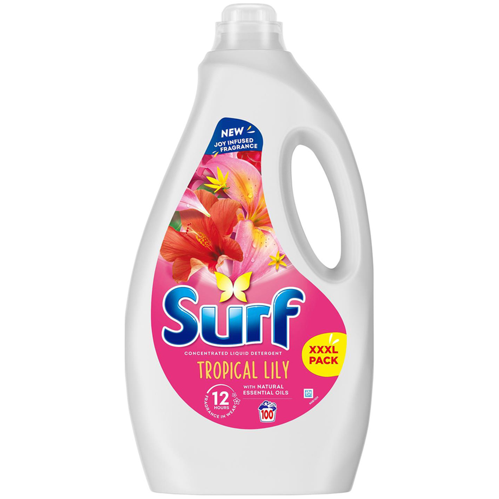 Surf Tropical Lily Laundry Washing Liquid Detergent 100 Washes 2.7L 4 Pack Image 2