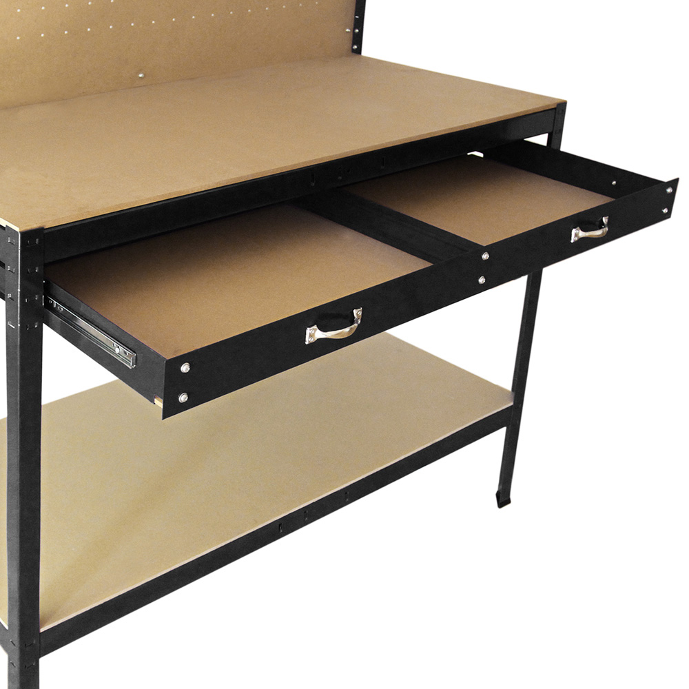 Monster Shop Black Workbench with Pegboard Image 5