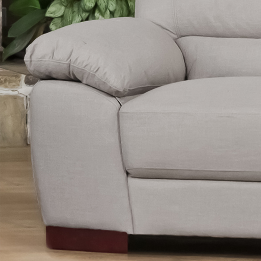 Westbrook 3 Seater Smoke Textured Fabric Sofa Image 3