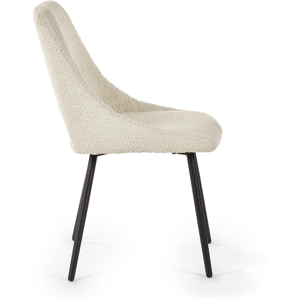 Julian Bowen Set of 2 Ivory Iris Boucle Dining Chairs Image 5