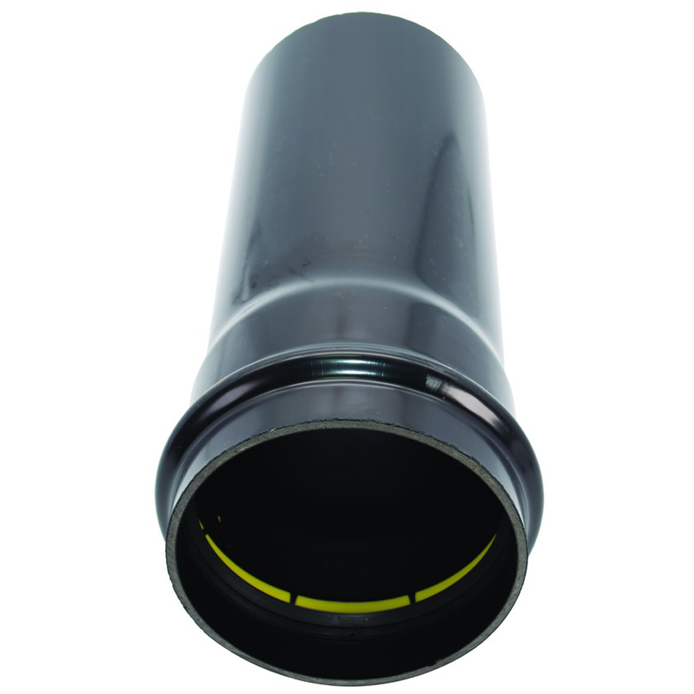 FloPlast Ring Seal Soil Pipe Single Socket Black 110mm x 3m 2 Pack Image 3