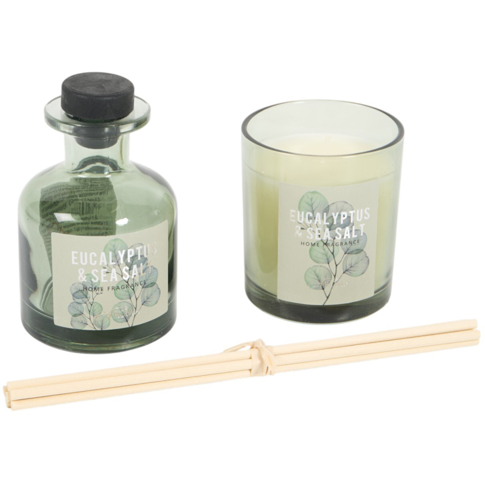 Diffuser and Candle Gift Set - Eucalyptus and Sea Salt Image 3