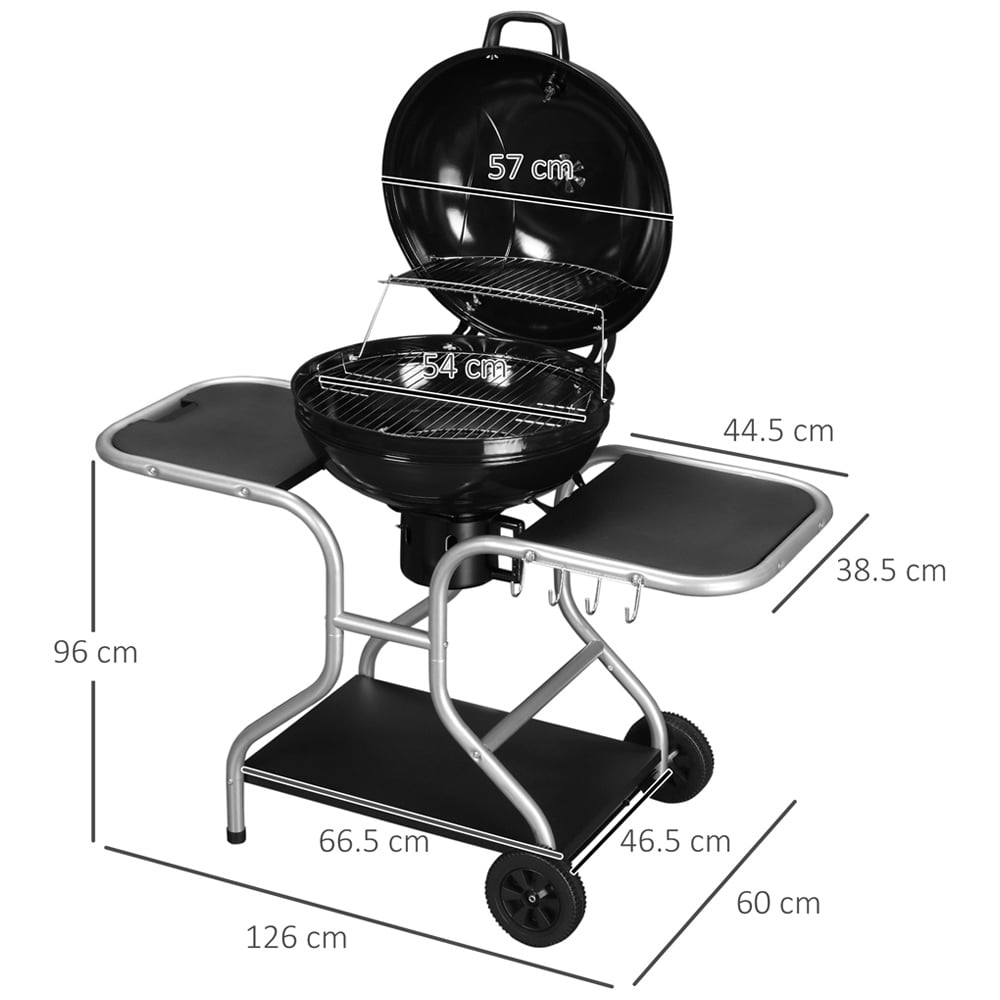 Deluxe Charcoal Trolley BBQ Garden Image 5