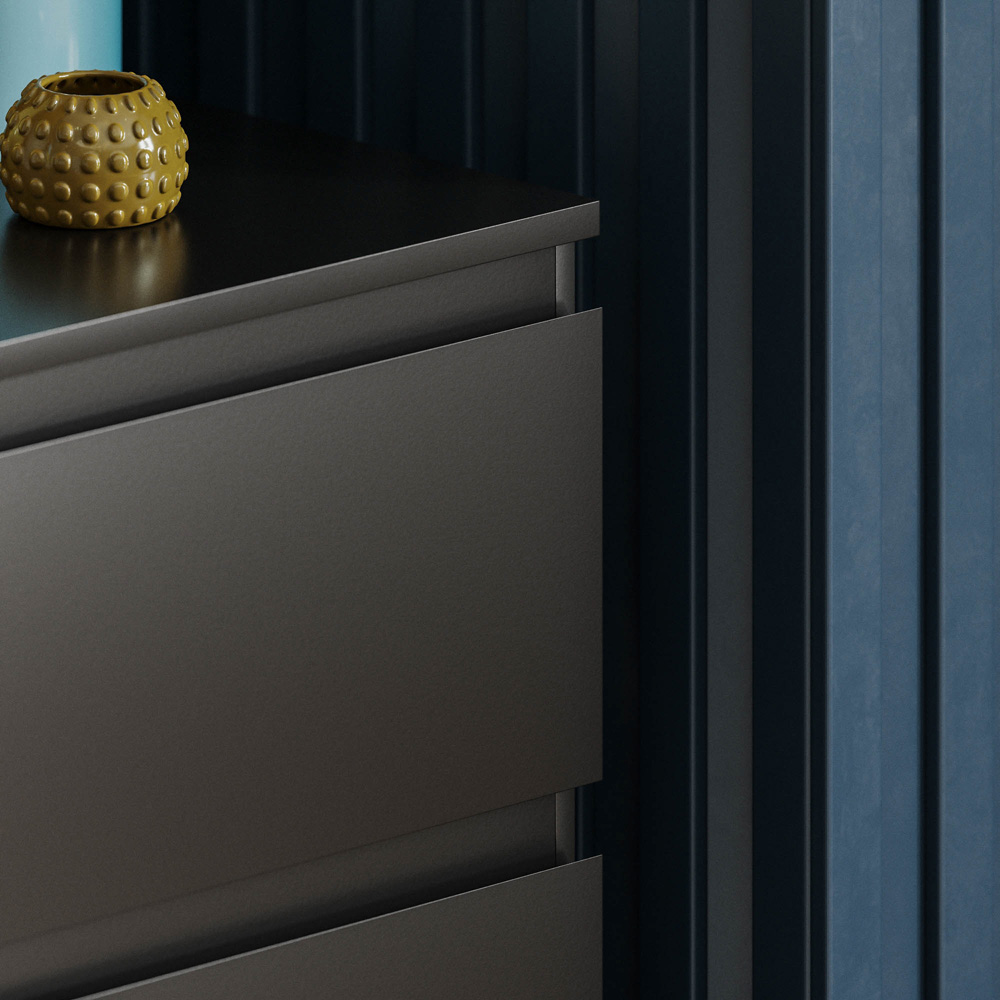 Vida Designs Denver 8 Drawer Black Chest of Drawers Image 4