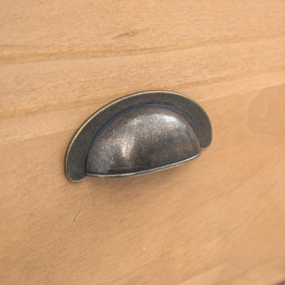 Cabinet Bits Lucca 4 Drawer Antique Wax Brass Cup Handle Chest of Drawers Image 7