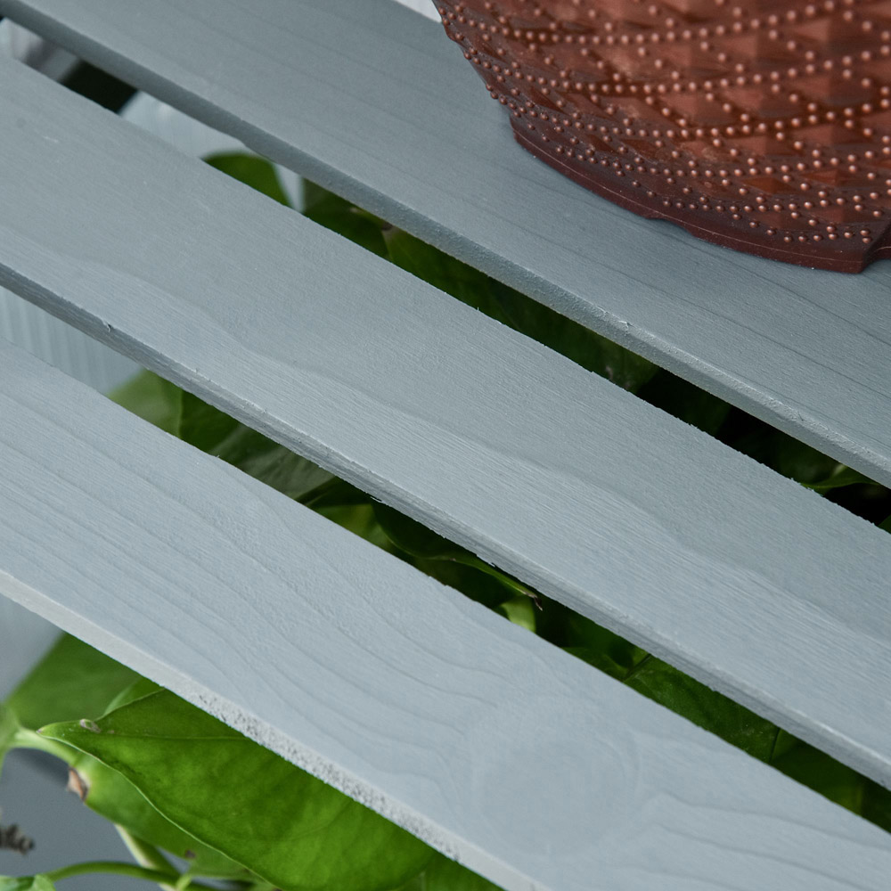 Outsunny 2.9 x 4.5ft 3 Tier Grey Double Door Wooden Greenhouse Image 3