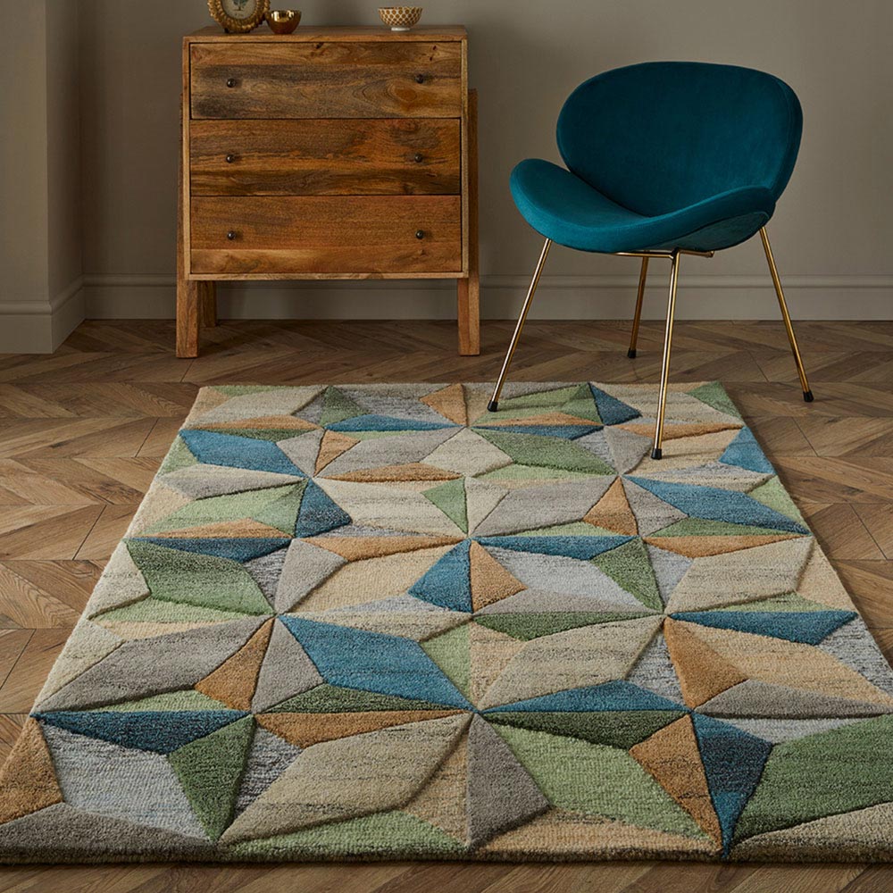 Esselle Home Lilianna Multi Wool Rug 120 x 170cm Image 2