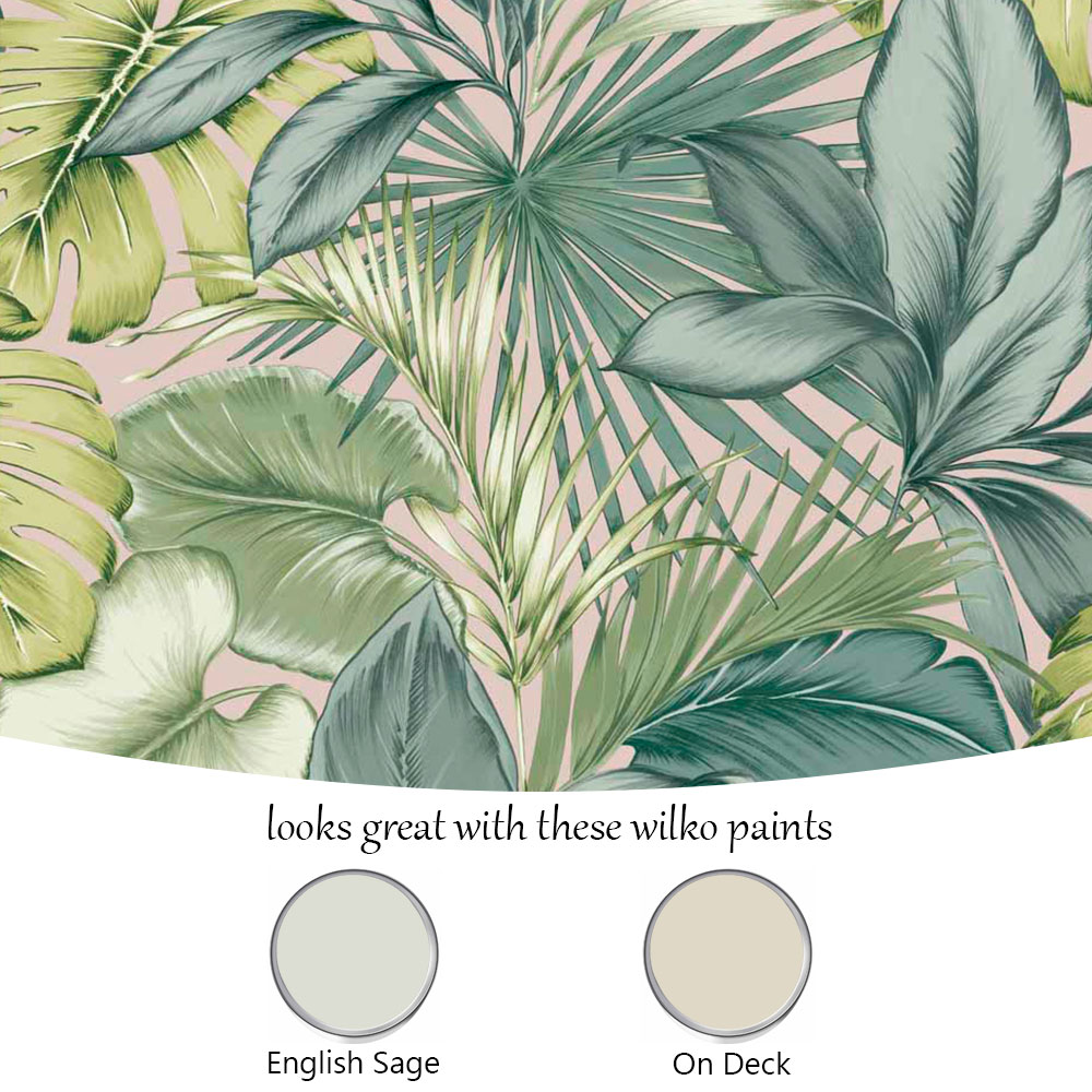 Fresco Tropicana Dark Green Wallpaper Image 3