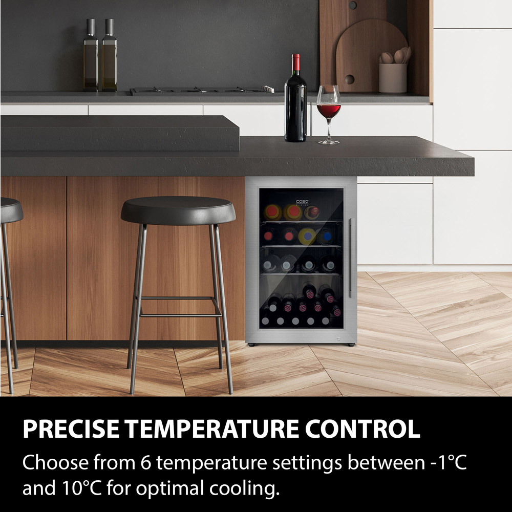 CASO Design 701 Stainless Steel BBQ Wine Cooler with Left Hinge 63L Image 3