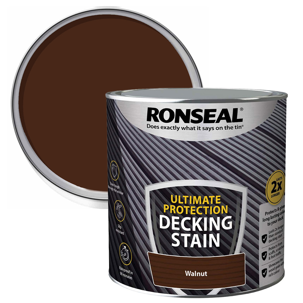 Ronseal Ultimate Protection Walnut Decking Stain 2.5L Image 1