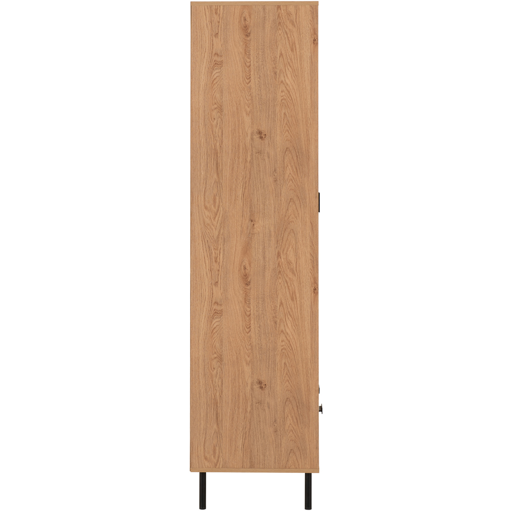 Seconique Leon 2 Door Single Drawer Medium Oak Effect Wardrobe Image 5