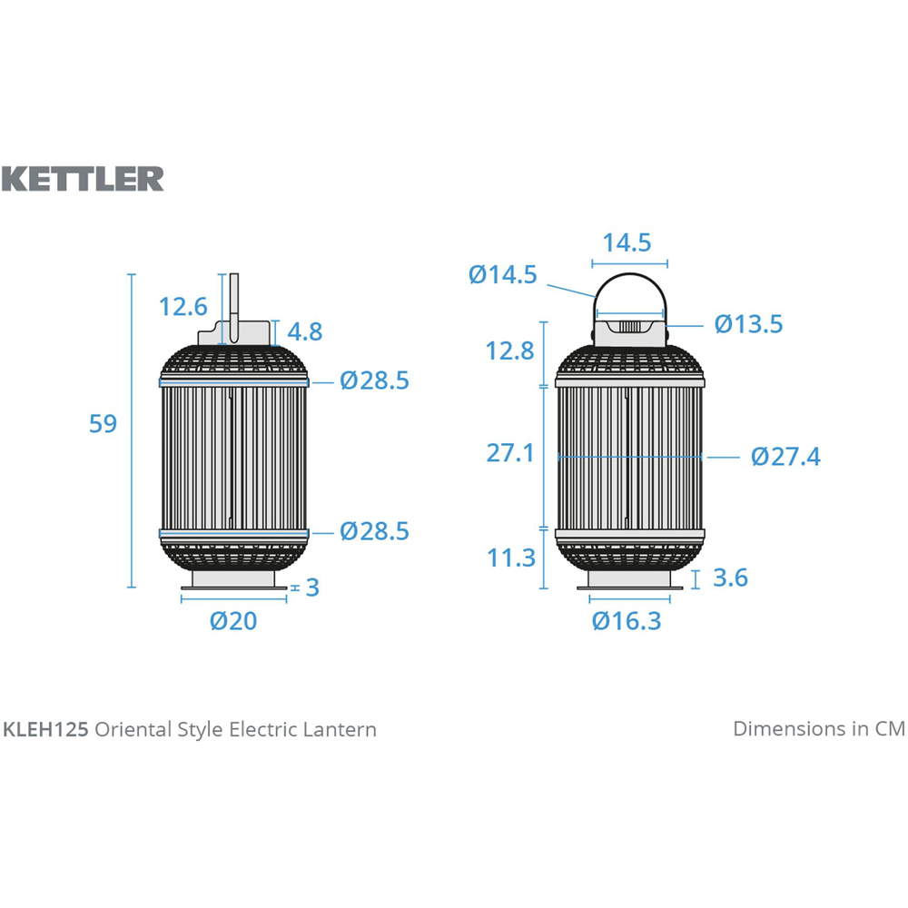 Kettler Oriental Style Lantern Electric Heater 1200W Image 5