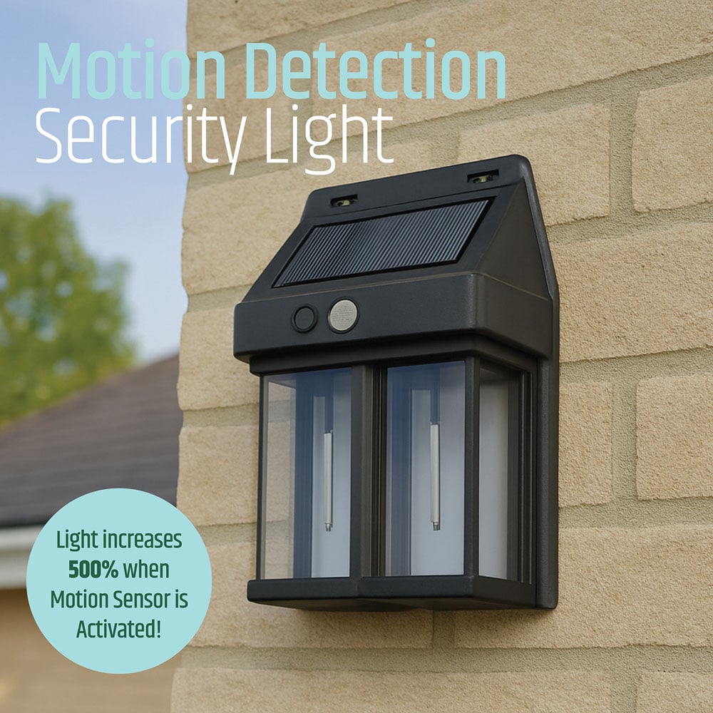 Gardenkraft Solar Sensor Garden Wall Light Image 5