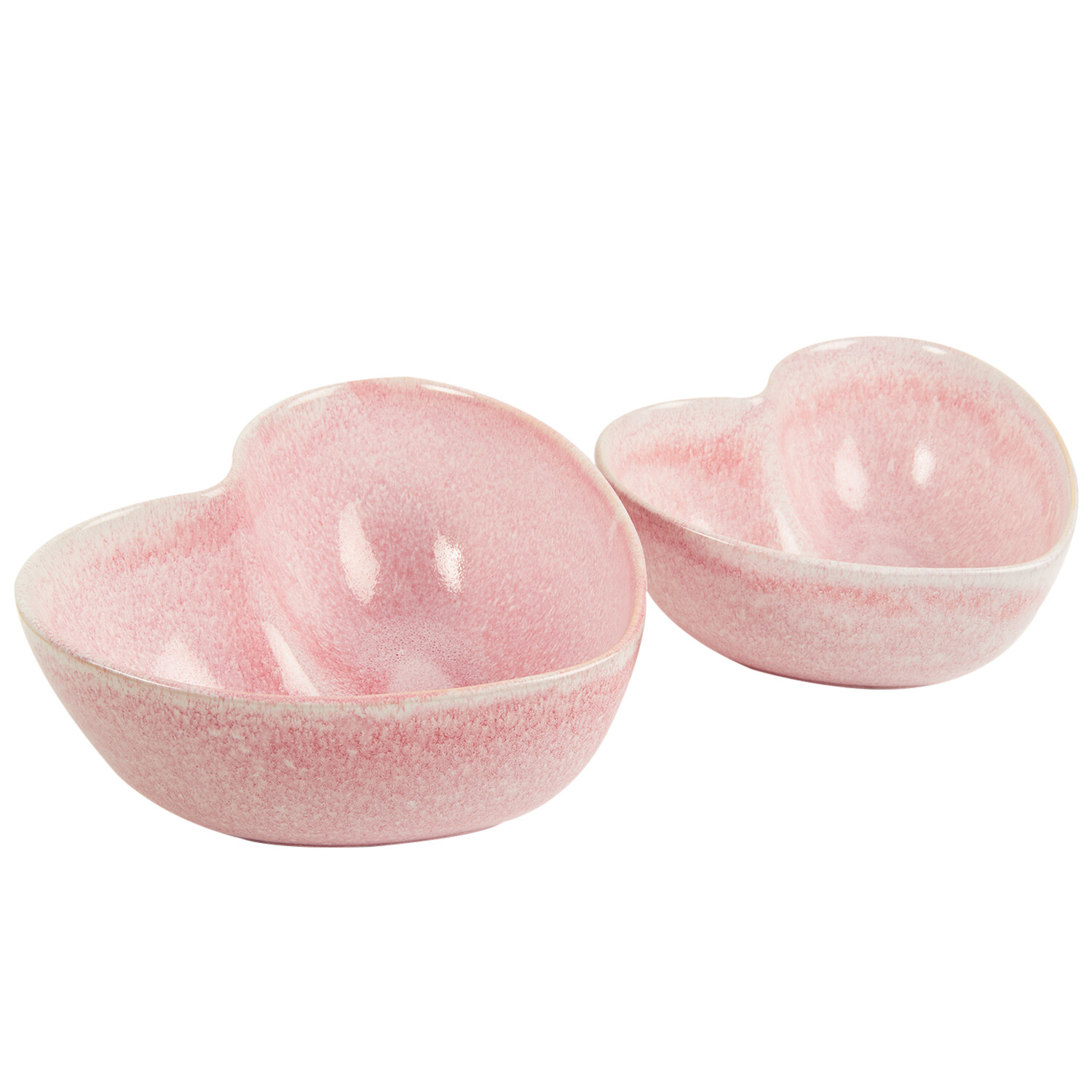 Heart Reactive Glaze Bowl - Pink / Large Image 5