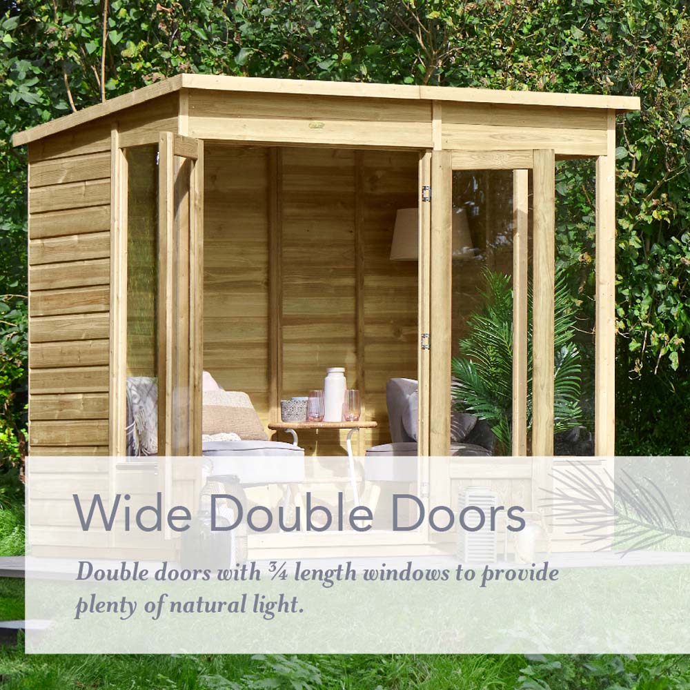 Forest Garden Beckwood 10 x 6ft Single Opening Apex Summerhouse Image 8