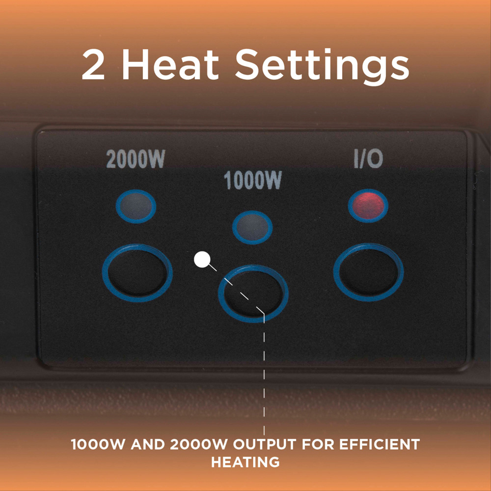 Warmlite Whitby Brass Inset Electric Fire with Realistic Flame Effect 2000W 19 inch Image 3