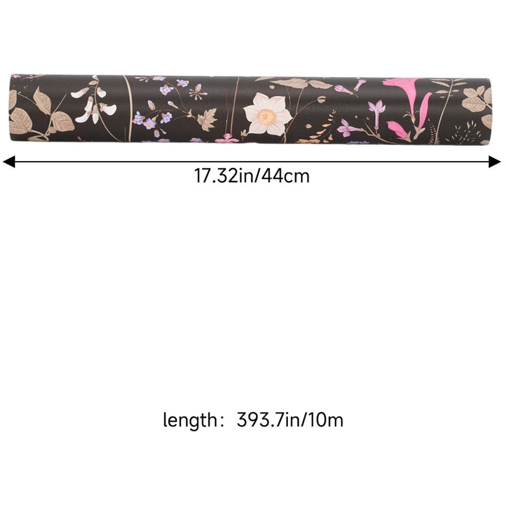 Living and Home Floral Pattern Black and Multicolour Peel and Stick Wallpaper Image 8