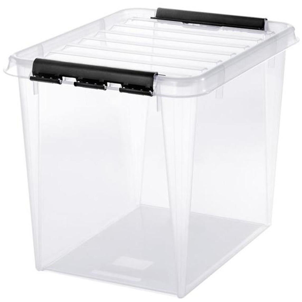 SmartStore Clear Plastic Storage Box with Clip Lock Lid 52L 5 Pack Image 3
