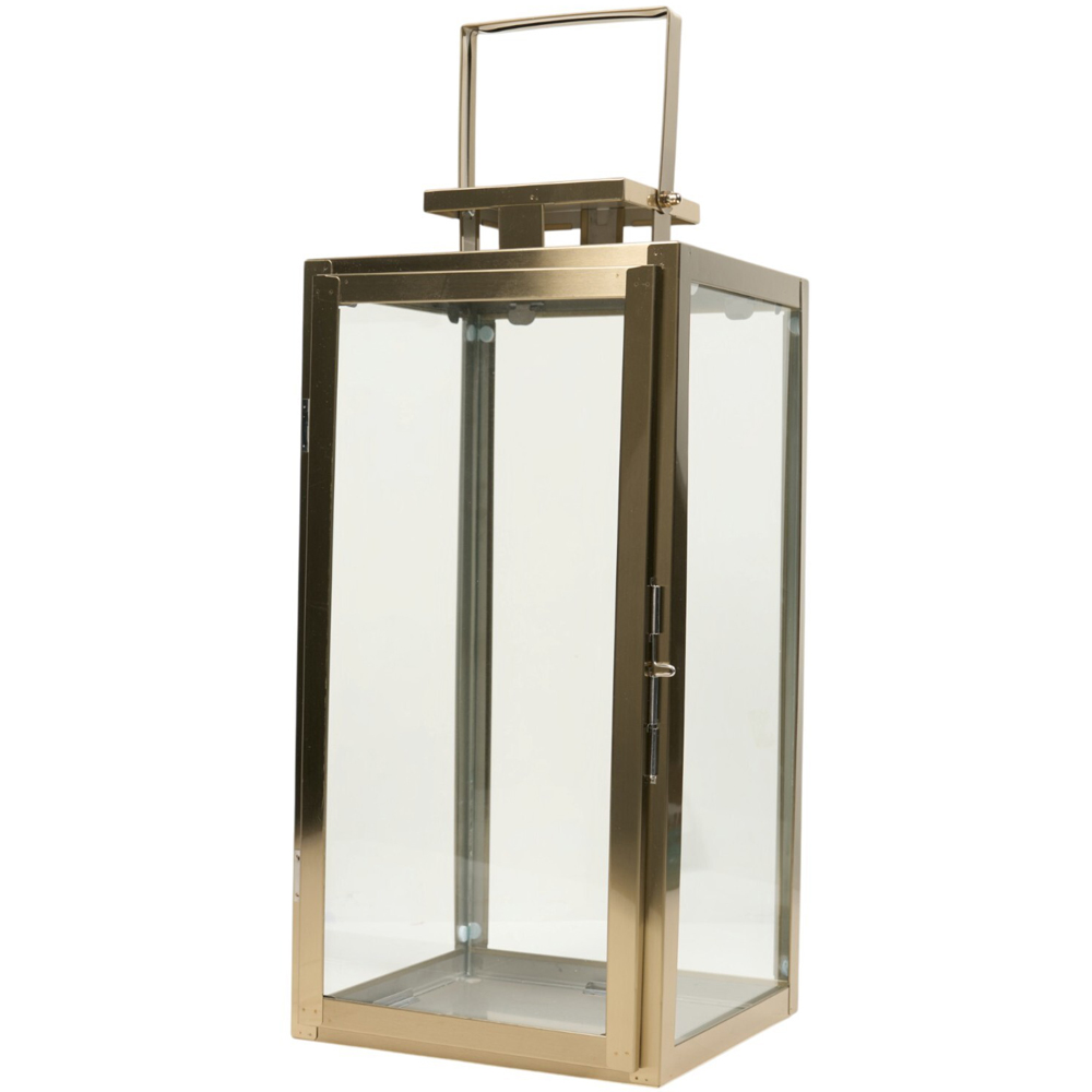 Glass Steel Lantern Gold Image 2