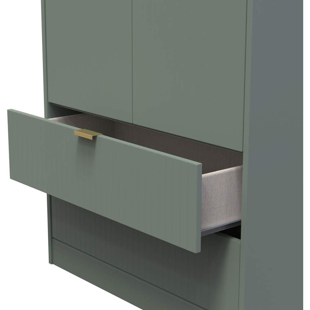 Crowndale 2 Door 2 Drawer Reed Green Wardrobe Ready Assembled Image 6