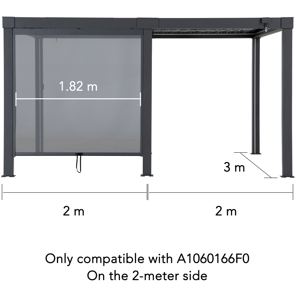 Sunjoy 2 x 3m Multi Gazebo Single Piece Rolling Screen Image 6