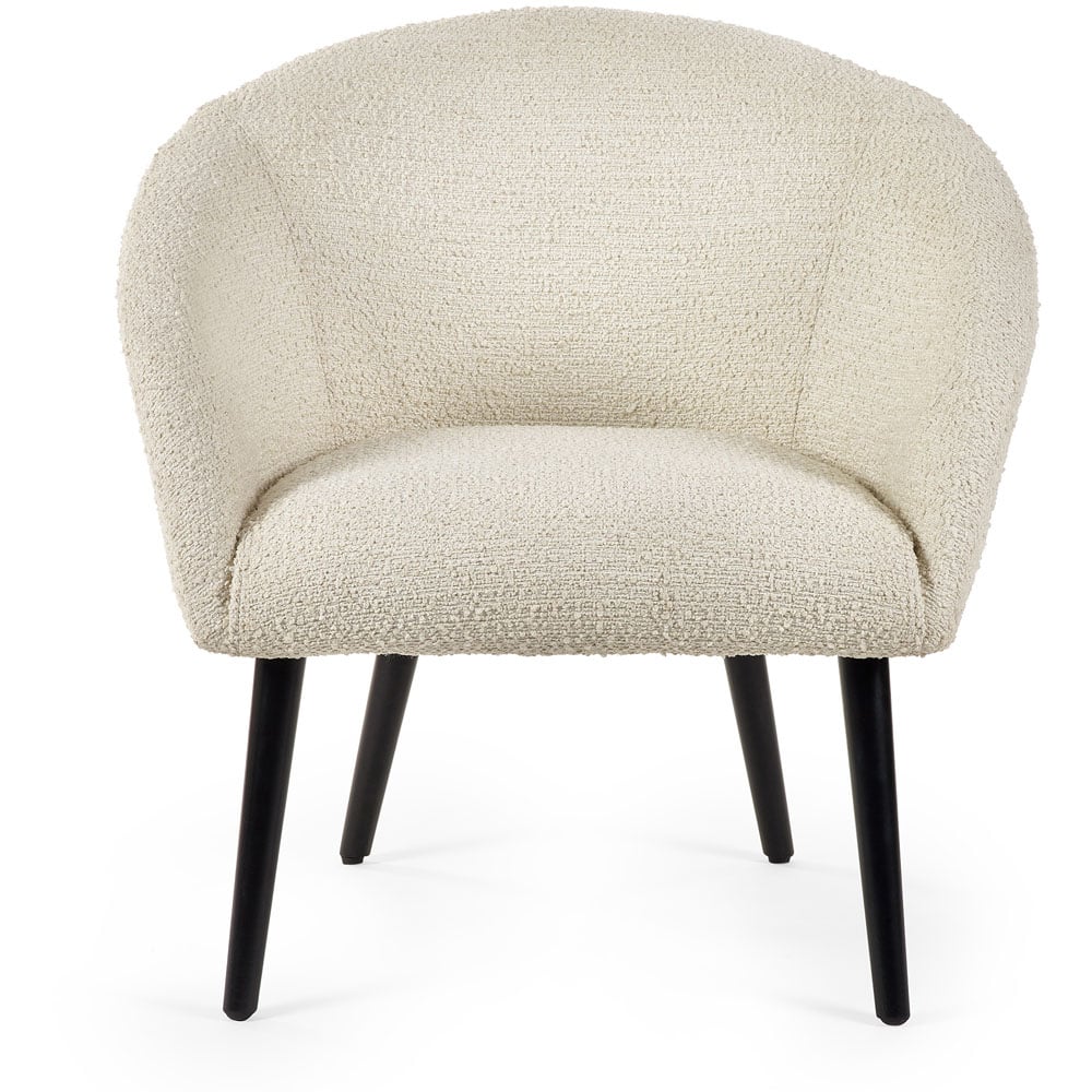 Julian Bowen Amari Ivory Boucle Accent Chair Image 3